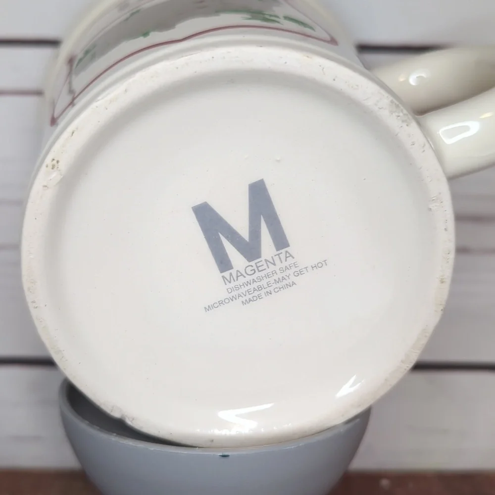Vintage‎ Magenta Map of United States of America USA Large Oversized Coffee Mug